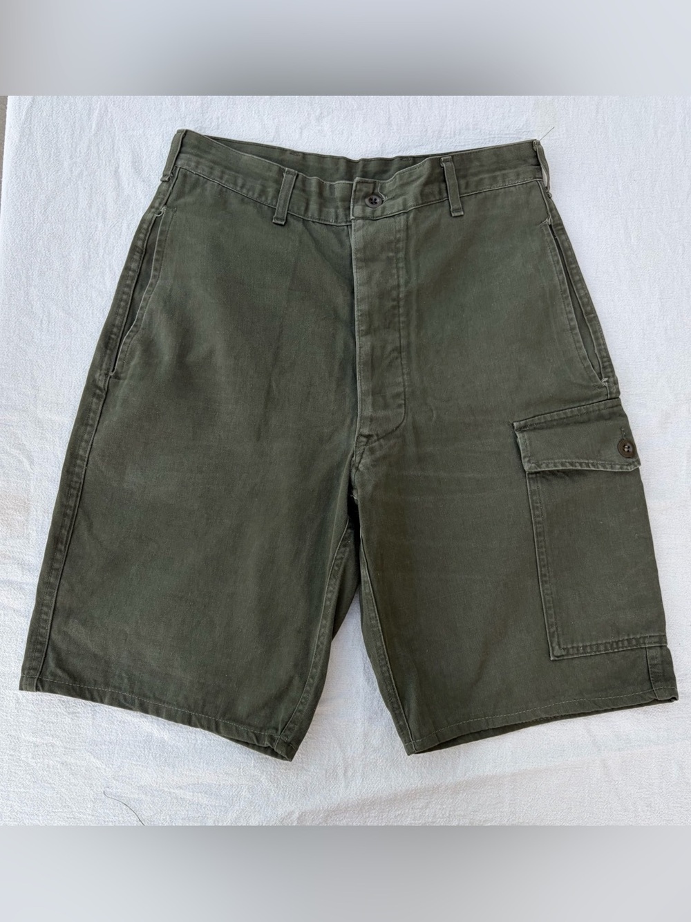 Vintage Michielsens 80s Green Cargo Shorts, Military Utility Streetwear